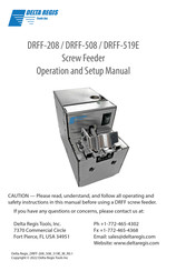 Delta Regis DRFF-519E Operation And Setup Manual