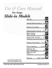 Frigidaire FGS367ECB Use & Care Manual