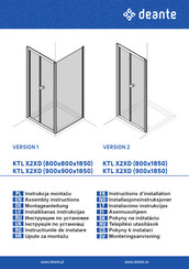deante KTL X2XD Assembly Instructions Manual
