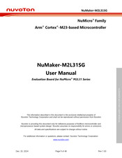 Nuvoton NuMicro NuMaker-M2L31SG User Manual