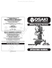Osaki MMD250 Operator's Manual