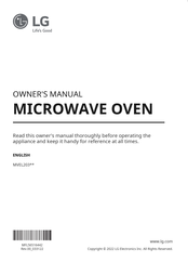 LG MVEL2033D/00 Owner's Manual