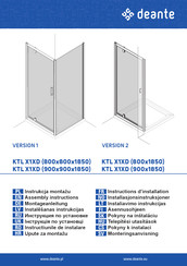 deante KTL X1XD Assembly Instructions Manual