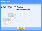 Sharp AR-M270 Series Online Manual