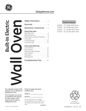 GE JT3500DF1CC Owner's Manual