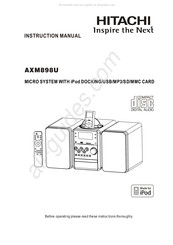 Hitachi AXM898U Instruction Manual