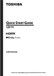 Toshiba 32WV3E63DB Quick Start Manual