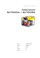 Wacker Neuson GV 7003A Operator's Manual