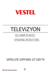VESTEL SATELLITE 22PF5065 Operating Instructions Manual