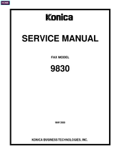 Konica Minolta 9830 Service Manual