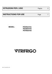 Vitrifrigo F43012V Instructions For Use Manual