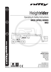 NIFTYLIFT Heightrider HR28 Series Operating/Safety Instructions Manual