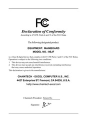 CHAINTECH EXCEL 9BJF Manual