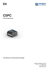 Wenglor C5PC User Manual For Communication Settings