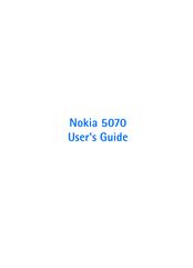 Nokia 5070 User Manual