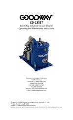 Goodway CD-135ST Operating And Maintenance Instructions Manual