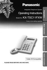 Panasonic KX-TSC11FXW Operating Instructions Manual