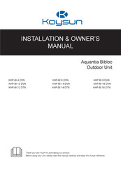 Kaysun KHP-BI 12 DVN Installation & Owner's Manual