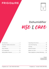 Frigidaire FHDD2234W1 Use & Care Manual