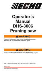 Echo DHS-3006 Operator's Manual
