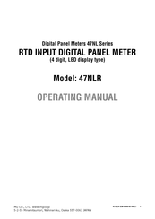 MG 47NLR Operating Manual