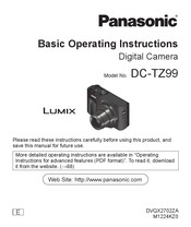 Panasonic LUMIX DC-TZ99 Basic Operating Instructions Manual