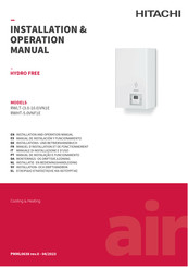 Hitachi HYDRO FREE RWLT-3.0VN1E Installation & Operation Manual