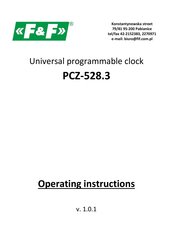 F&F PCZ-528.3 Operating Instructions Manual