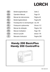 LORCH Handy 200 BasicPlus Operation Manual