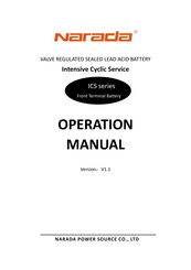 Narada ICS12V150 Operation Manual