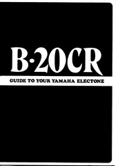 Yamaha Electone B-20CR Manual