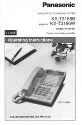 Panasonic Easa-Phone KX-T3186W Operating Instructions Manual