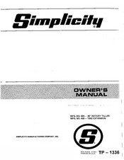 Simplicity 694 Owner's Manual