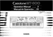 Casio Casiotone MT-500 Operation Manual