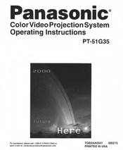 Panasonic PT-51G35 Operating Instructions Manual