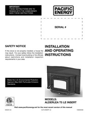 Pacific energy ALDERLEA T5 LE Installation And Operating Instructions Manual