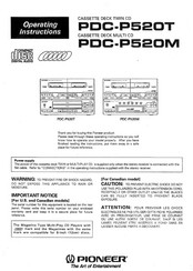 Pioneer PDC-P520M Operating Instructions Manual