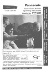 Panasonic Omnivision PV-V4611 Operating Instructions Manual