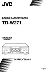 JVC TD-W271 Instructions Manual