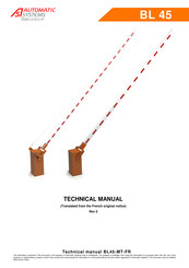 Automatic Systems BL 45 Technical Manual