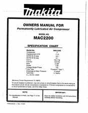 Makita MAC2200 Owner's Manual