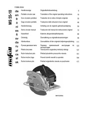 Mafell MS 55-18 Translation Of The Original Operating Instructions