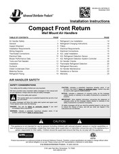 Adp Compact Front Return Installation Instructions Manual