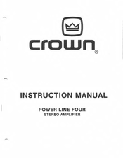 Crown Power Line Four Instruction Manual