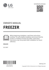 LG GF21BPP Owner's Manual