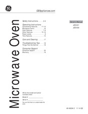 GE JES1651 Owner's Manual