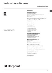 Hotpoint WML 760 A Instructions For Use Manual