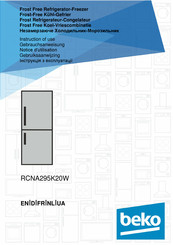 Beko RCNA295K20W Instructions For Use Manual
