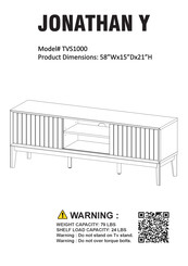 JONATHAN Y TVS1000 Assembly Instructions Manual