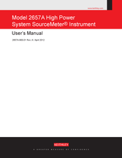 Keithley 2657A User Manual